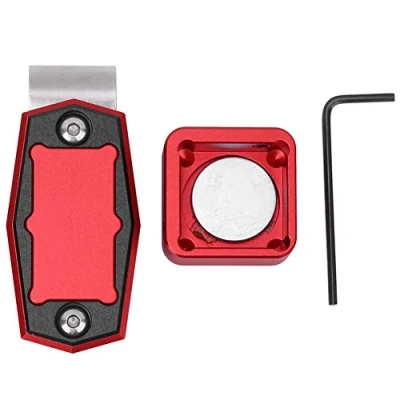 Image of Vbest life Mini Portable Magnetic Billiard Chalk Case Cue Box Holder with Fixed Clip Pool Snooker Sports Accessories (Red)