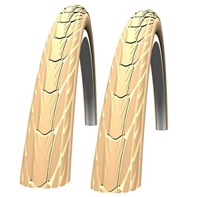Image of Schwalbe Delta Cruiser 26&quot; x 1 3/8&quot; Mountain Bike Tyres Cream (Pair)