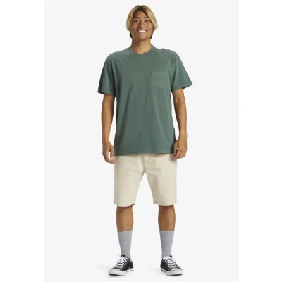 Image of Quiksilver Saltwater PKT TEE Basic Tshirt, Men&#039;s, Size: Small, Green