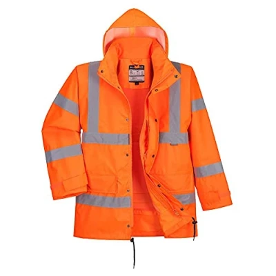 Image of Portwest Hi Vis Breathable Traffic Jacket (Interactive), Color: Orange, Size: S, RT63ORRS