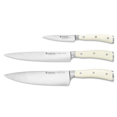 Image of Wüsthof 1120460301 Classic Ikon Crème Knife Set with 3 Pieces