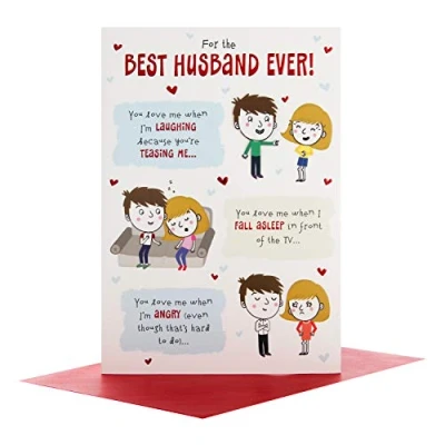 Image of Hallmark Husband Valentine&#039;s Day Card &#039;How Much I Love You&#039; Medium