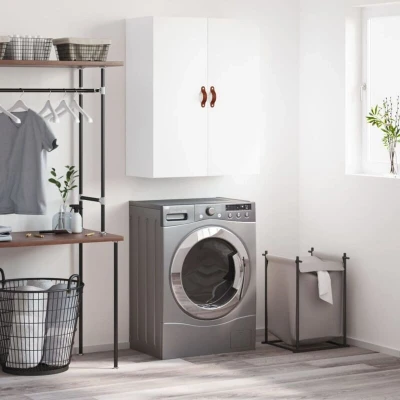 Image of Wall Mounted Cabinet White 69.5x34x90 cm Vidaxl