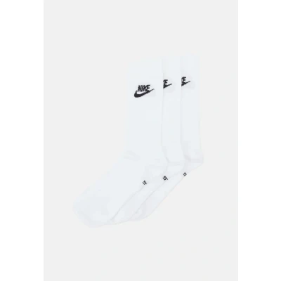 Image of Nike Sportswear Everyday Essential CREW Unisex 3 PACK Socks, Size: XL, White/black