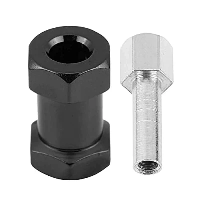 Image of RC Car Hex Adapter, 4pcs Metal Wheel Hub Adapter for D90 AX10 CC01 SCX10 F350 Remote Control Crawler(20mm Black)