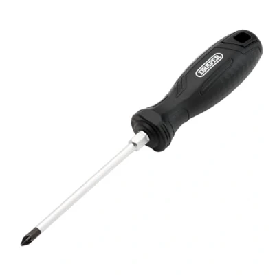 Image of Draper Pozi Hard Grip Screwdriver, PZ1 x 100mm 13514 Magnetic Tip, CRV Blade