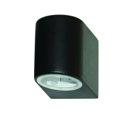 Image of Searchlight Lighting 1 Light Outdoor Wall Black Cast Aluminium IP44, GU10