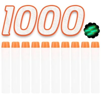 Image of König Design Nerf Arrows Pack of 1000 Darts Ammunition Dart Bullets Refill Foam for N Strike Elite Blasters Series Hasbro Fortnite