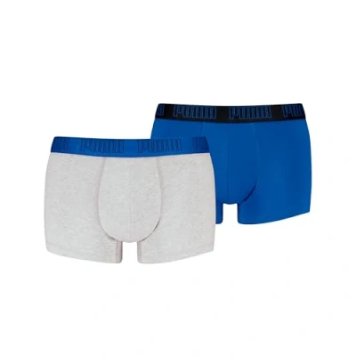 Image of Puma MEN Everyday Trunks 2 PACK Pants, Men&#039;s, Size: Medium, Blue/grey melange