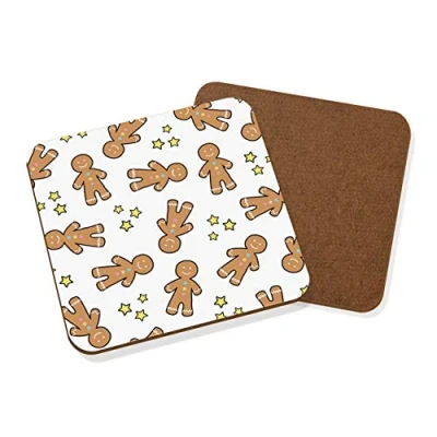 Image of Gingerbread Man Pattern Coaster Drinks Mat