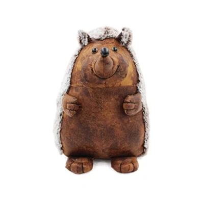 Image of Lesser &amp; Pavey LP40959 Faux Leather Hedgehog Doorstop, Brown, one size