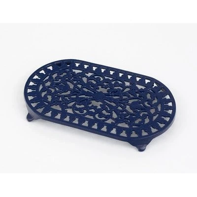 Image of Large Oval Trivet Blue