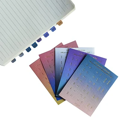 Image of 10 Sheets Monthly Adhesive Index Tabs Colorful Separator for Office Study Planners Organizations (Neon)