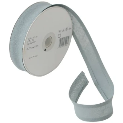 Image of Inastri 25/5/5 mm Cotton Bias Binding, Mid Grey