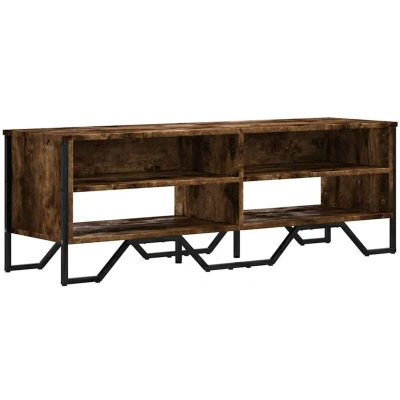 Image of vidaXL TV Cabinet Smoked Oak 122x34x41 cm Engineered Wood