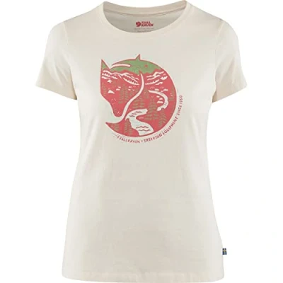 Image of FJALLRAVEN F89849 113 Arctic Fox Print T shirt W Chalk White XXS