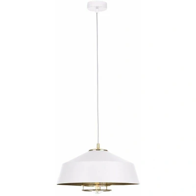 Image of Electra Dome Pendant Ceiling Light Gold, White, 34cm, 1x E27