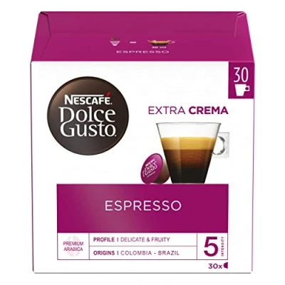 Image of NESCAFÉ Dolce Gusto Espresso Coffee Pods (Pack of 3, Total 90 Capsules)