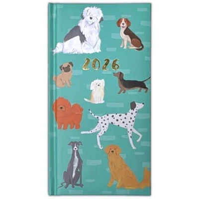 Image of 2025 Diary Slim Size Week to View Diaries Full Year Journal Calendar Planner (Puppies)