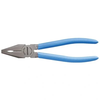 Image of GEDORE Combination pliers for cutting/holding/twisting, Long cutting edges, Non slip handles, European pattern, Length 200 mm, 8245 TL