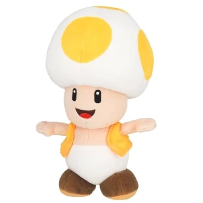 Image of Super Mario All Star Collection Yellow Toad, 8 Inch Plush …