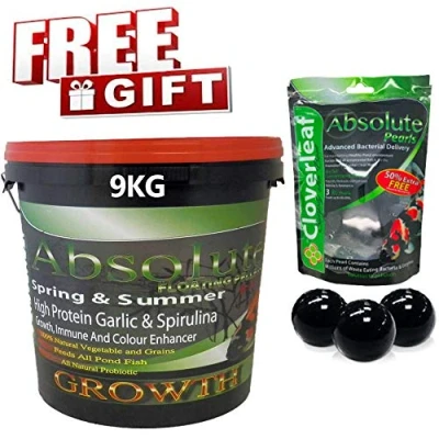 Image of Cloverleaf Absolute Growth Floating Pellets Koi Pond Fish Food [Spring &amp; Summer] [9KG 3mm] High Protein