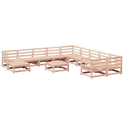 Image of vidaXL 12 Piece Garden Sofa Set Solid Wood Douglas Fir
