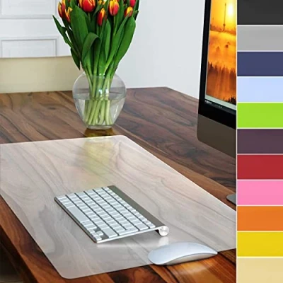Image of Floordirekt Desk Pad, 65 x 50 cm, Polypropylene, Rectangular, Transparent