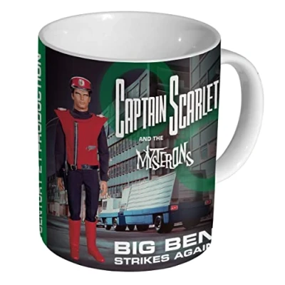 Image of Captain Scarlet Big Ben Strikes Again Advertising Ceramic Coffee Mug / Cup