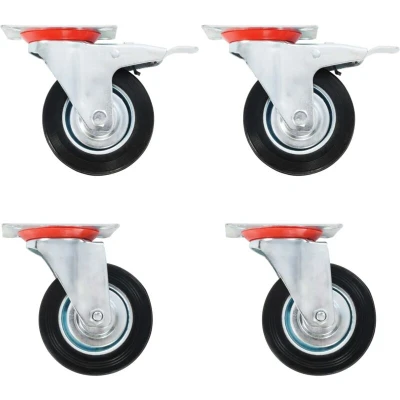 Image of vidaXL Swivel Casters 4 pcs 100 mm