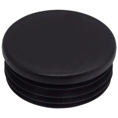 Image of SKIR&#039;CO (20 pcs) Round Tube Inserts 60 mm, Fence Post Plugs, Black Plastic End Caps, Pipe RAL 9005