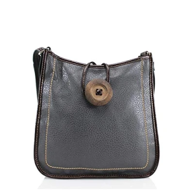 Image of LeahWard Women&#039;s Faux Leather Button Cross Body Messenger Bag Vintage Holiday Shoulder Handbags (D.Grey)
