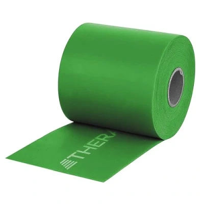 Image of THERABAND Latex Free Resistance Band for Pilates, Home Gym, Rehab, Professional Physical Therapy &amp; Fitness Equipment, Training, 22.9 Metre, Green, Heavy