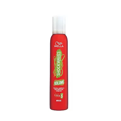 Image of WELLA Shockwaves Volume Mousse, 200ml, (Pack of 1)