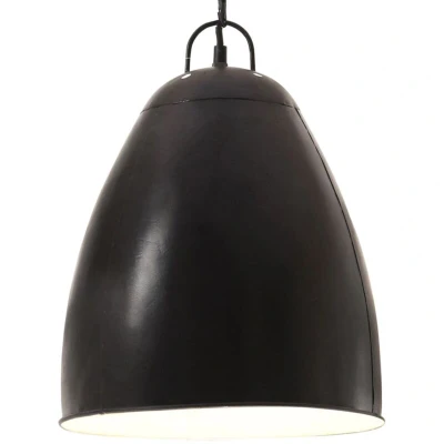 Image of vidaXL Industrial Hanging Lamp 25 W Black Round 32 cm E27