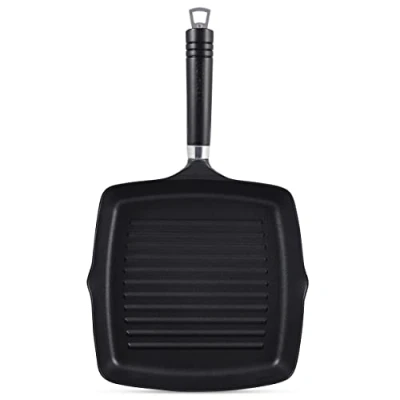 Image of Ken Hom Excellence 25cm Non Stick Cast Aluminium Grill Pan