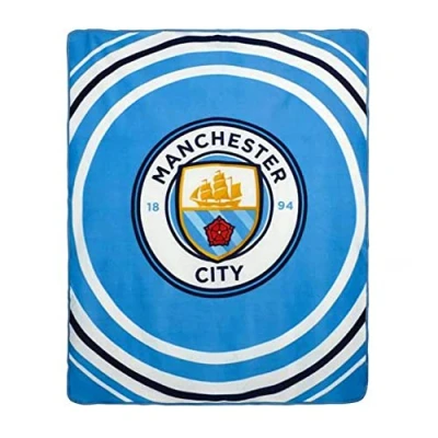 Image of Man City Pulse Fleece Blanket, Blue