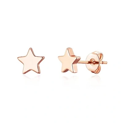 Image of Philip Jones Rose Gold Plated Star Stud Earrings