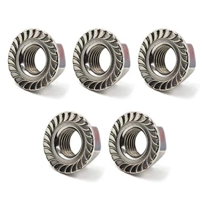 Image of M16 Flange Nut Hex Lock Nuts,304 Stainless Steel (Pack of 5)