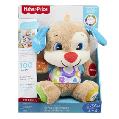 Image of Fisher Price First Discovery Dog Toy Baby 6 Months Spanish version multicoloured