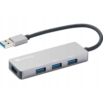 Image of Sandberg USB A Hub 1xUSB3.0+3x2.0 SAVER 4 Data Ports Plug &amp; Play C Adapter Multiport Splitter Fast Transfer Extension for PC Laptop MacBook Win MacOS