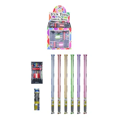 Image of HENBRANDT Inflatable Self Inflating Light Stick Sabers Space Wars Star Galaxy Toys Fancy Dress Accessory Party Decoration Bag Fillers Favours Boys and Girls