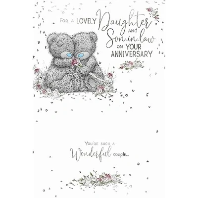 Image of Me To You Lovely Daughter and Son in Law Anniversary Card, 153mm x 230mm, Mixed