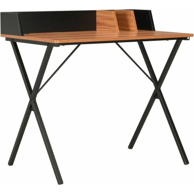 Image of vidaXL Desk Black and Brown 80x50x84 cm