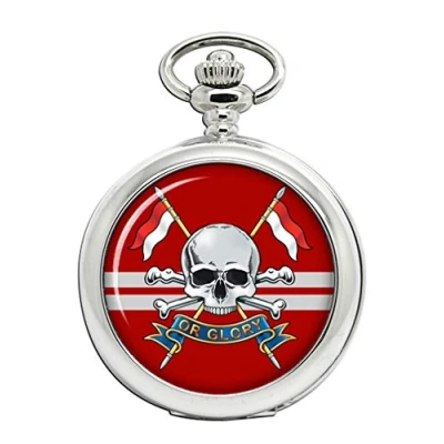 Image of Giftshop UK Queen&#039;s Royal Lancers, British Army Full Hunter Pocket Watch