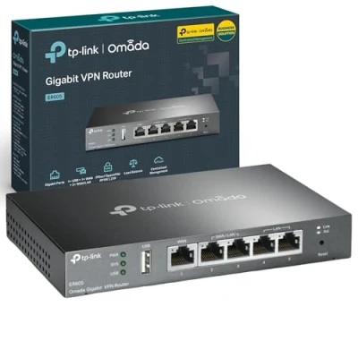 Image of TP Link SafeStream Busniess Gigabit Multi WAN VPN Router, Supports IPsec/PPTP/L2TP, Up to 20 Ipsec Tunnels, Easy Management (ER605)