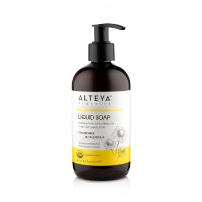 Image of Alteya Liquid Soap Chamomile &amp; Calendula USDA Certified Organic Body Cleanser, 250 mL