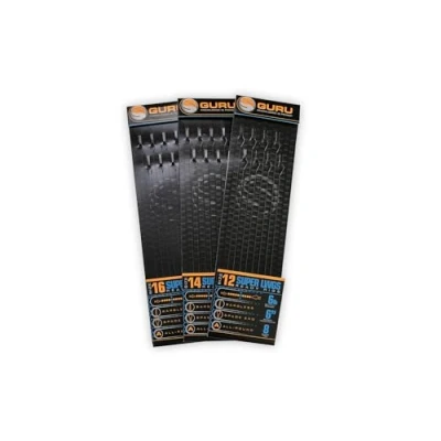 Image of Guru Super LWGS Pole Rig 6&quot; Size 12 to 6lb, Fishing Ready Rig, Durable N Gauge Line, SLWG Hook, 8 Hook Lengths per Pack