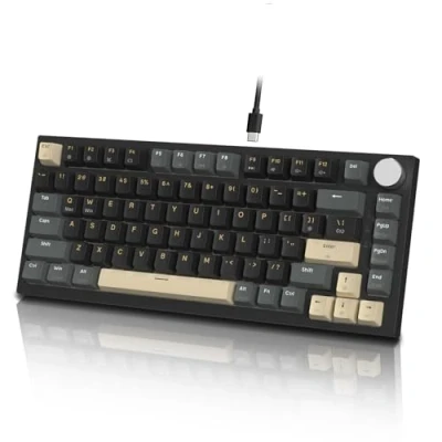 Image of ATTACK SHARK K85 Rapid Trigger Mechanical Keyboard, Magnetic Switch, Adjustable Actuation, Apex Pro TKL Wired Esports Gaming Support DKS/MT/TGL, RGB Backlit, Gasket Mount, Knob, for PC/Mac