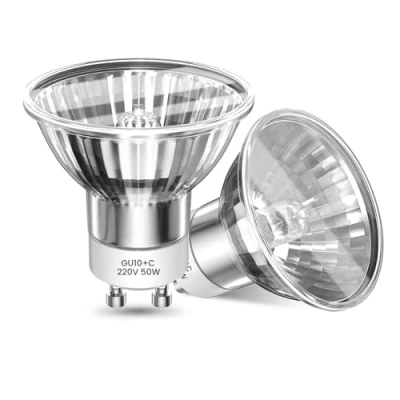 Image of Luxvista 50W GU10 Halogen Light Bulbs Dimmable GU10+c 230V Spot Bulb, Spotlight 2 Pin Warm White 2700K, Wax Burner GU 10 Downlight for Recessed Ceiling Light, Pack